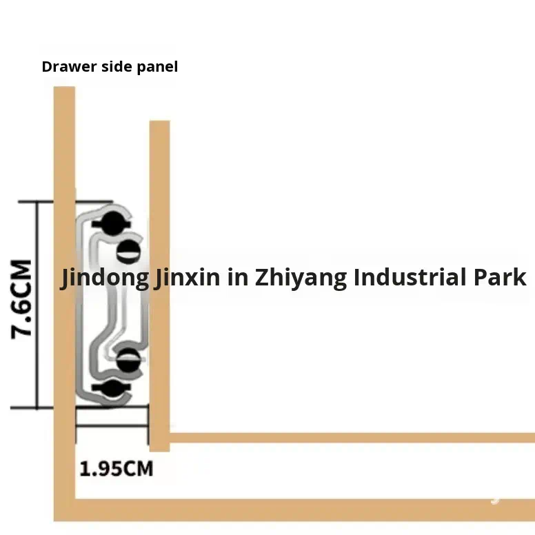7630 Diapositivas de cajones de servicio industrial pesado Triple extensión completa Cajón de rodamiento de bolas Muebles Hardware Telescópico con bloqueo