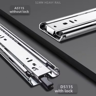 76 mm de ancho Toboganes duraderos de servicio pesado Gabinete telescópico Extensión completa Cajón de rodamiento de bolas ocultas Tobogonías