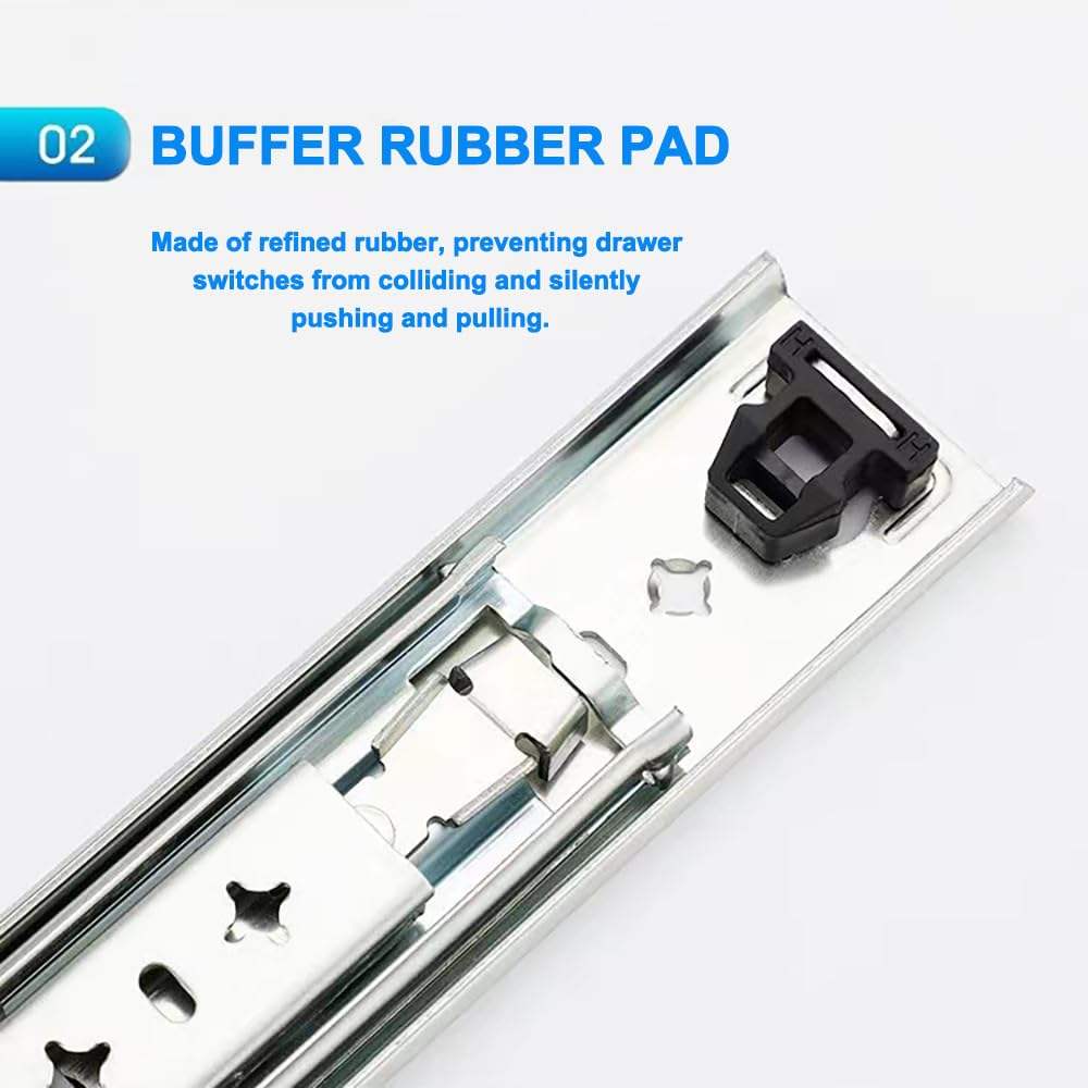 Cajones de bloqueo de servicio pesado corredores de diapositivas con cerradura 12 14 16 18 20 22 24 26 28 30 pulgadas de soporte lateral de soporte de rodamiento de rieles de rodamiento