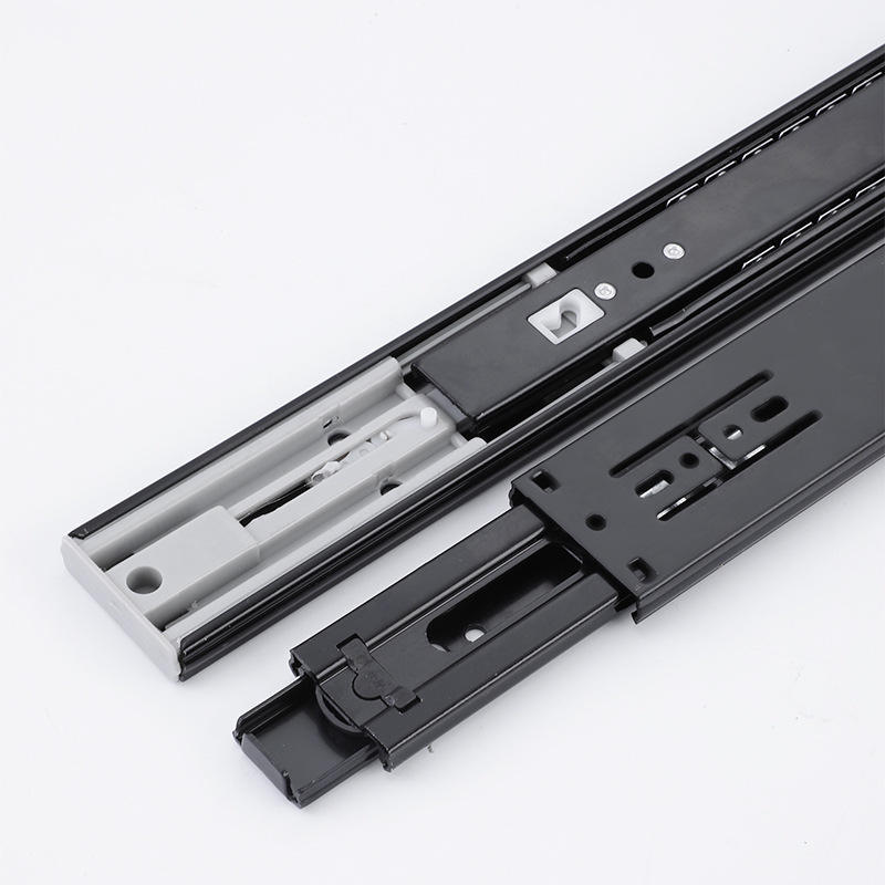 Cajón de gabinete Rebound Tasan Rodamiento de bolas Extensión completa de 45 mm suave de cocina de la cocina del cajón telescópico Guía del corredor