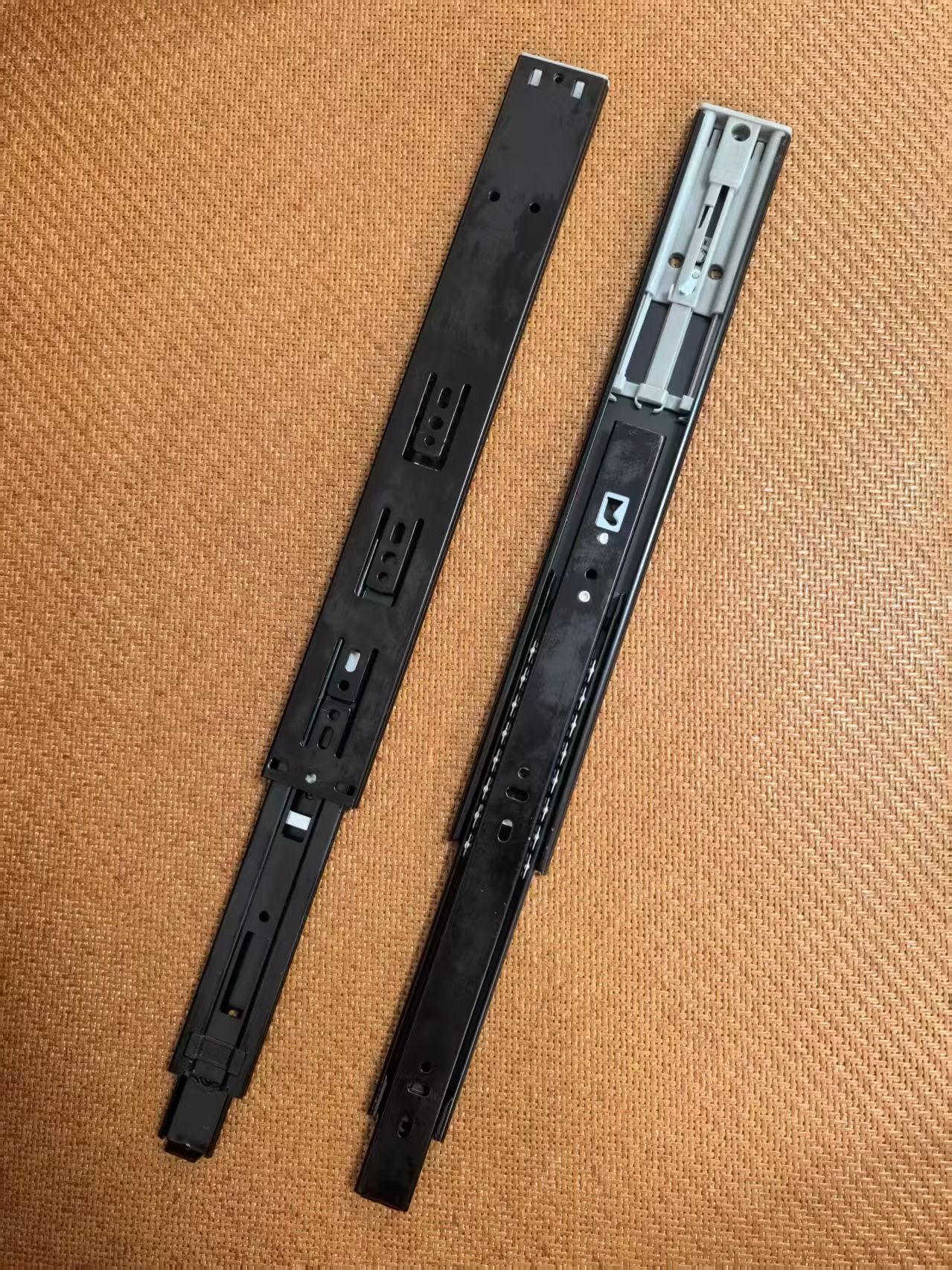 Muebles Hardware Zinc chapado en zinc 45 mm PuRSAR ABIERTO DE CASTER TELESCÁPICO Opciones de canal telescópico para amortiguación y amortiguación