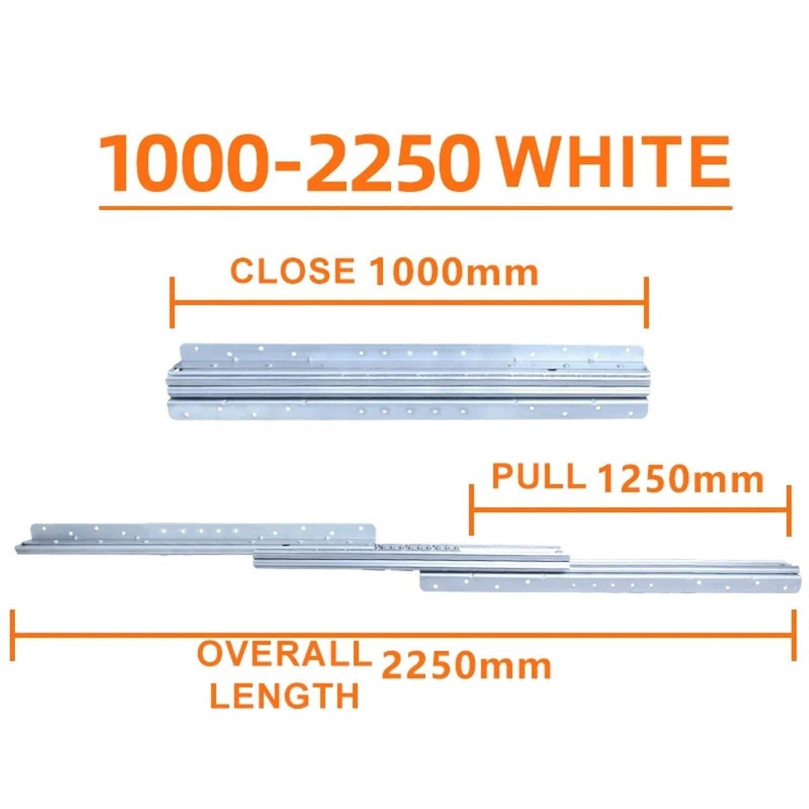 Diapositivas de cajón de deslizamiento telescópico de extensión completa 3 Sección Escalera Hidden Base del gabinete Casa de la escalera de la escalera de servicio pesado