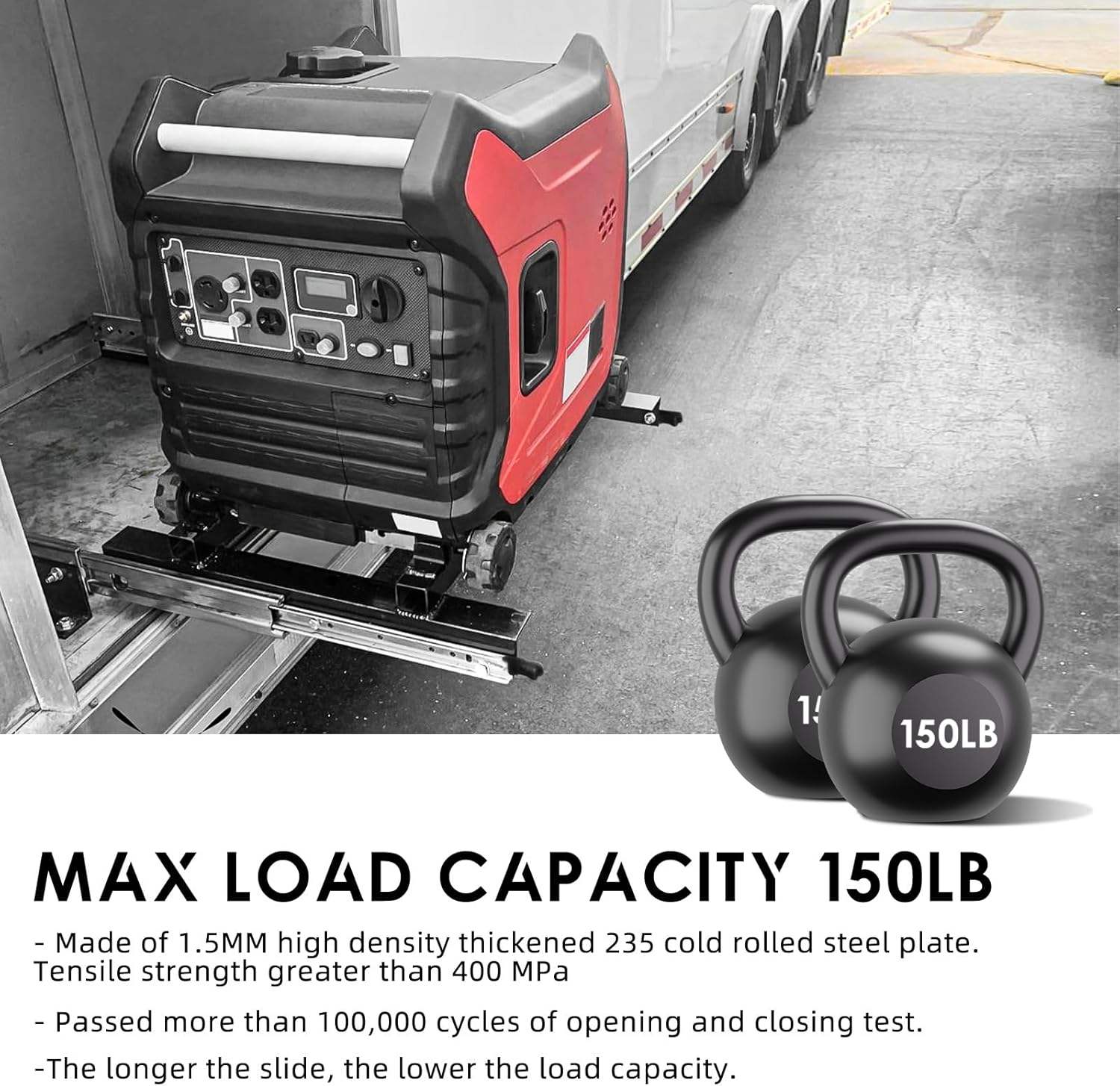 Jinxin de 1 par de pares Cajones de cajón Bloqueo de 150 lb Capacidad de carga Carril de rodamiento de bolas de extensión completa para 12 14 16 18 20 22 24 26