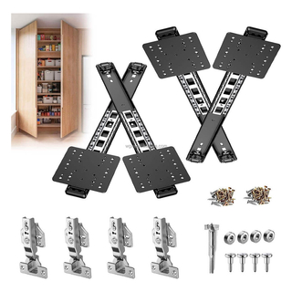 Toboganes de bolsillo oculto Bisagras de tobogán de bolsillo para instalar puertas de gabinete, puertas de vestuario, puertas de gabinete de almacenamiento