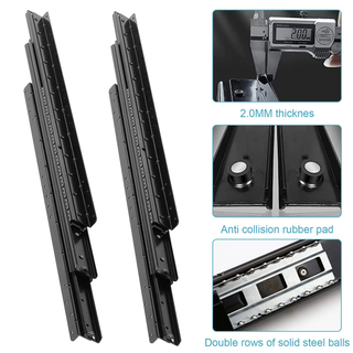 Riel de escalera de montaje en el fondo 400-900 mm Diapositivas de cajón de servicio pesado 260 lb Capacidad de peso Extensión completa Gabinete de rodamiento de bolas