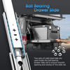 Jinxin de servicio pesado 1 par 12-40 pulgadas de cajón de 220 lb Capacidad de carga de extensión de rodamiento de bolas de extensión completa Rail del gabinete industrial