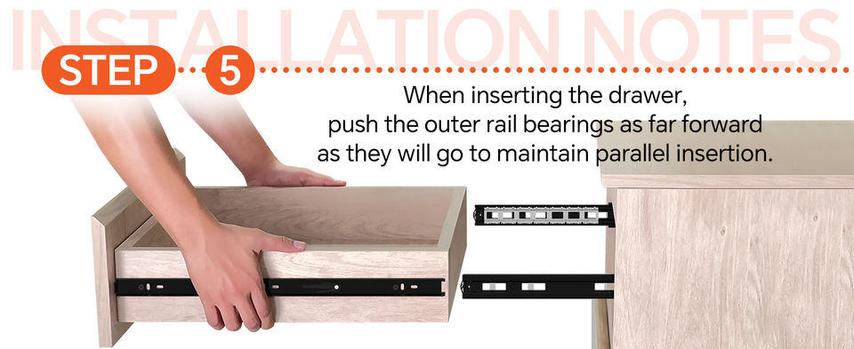 Cajón telescopio de 38 pulgadas Cajón de la cocina Gabinete de cocina Riestras de deslizamiento Push Cajón de cajón abierto Cantero de rodamiento de rodamiento suave