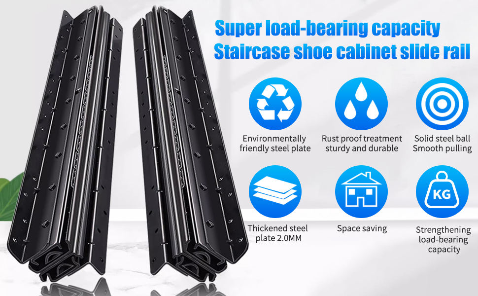 Escalera de rodamiento de bolas de extensión completa escalera de la base escondida del gabinete del gabinete del gabinete del fondo del fondo del fondo del gabinete cajón silencioso