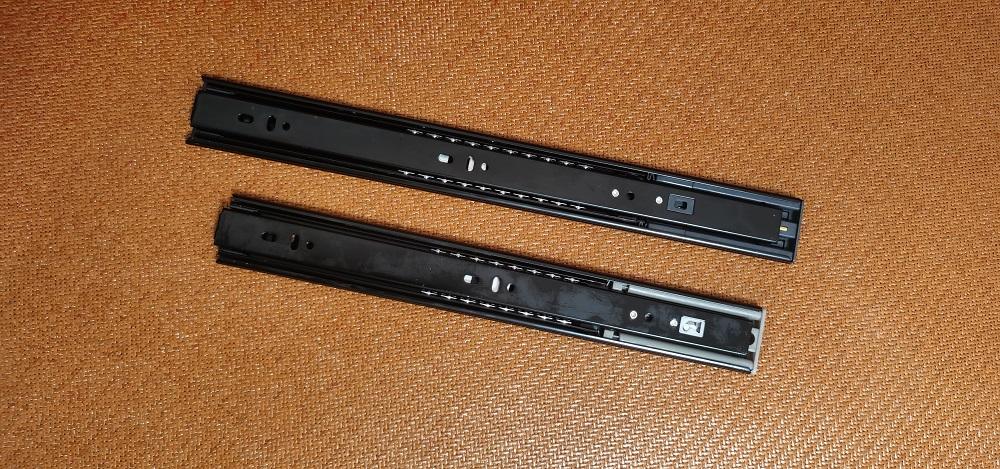 Hardware de muebles Empuje abierta la extensión completa de la extensión del cajón telescópico Slide Dos opciones para amortiguación y almacenamiento en búfer