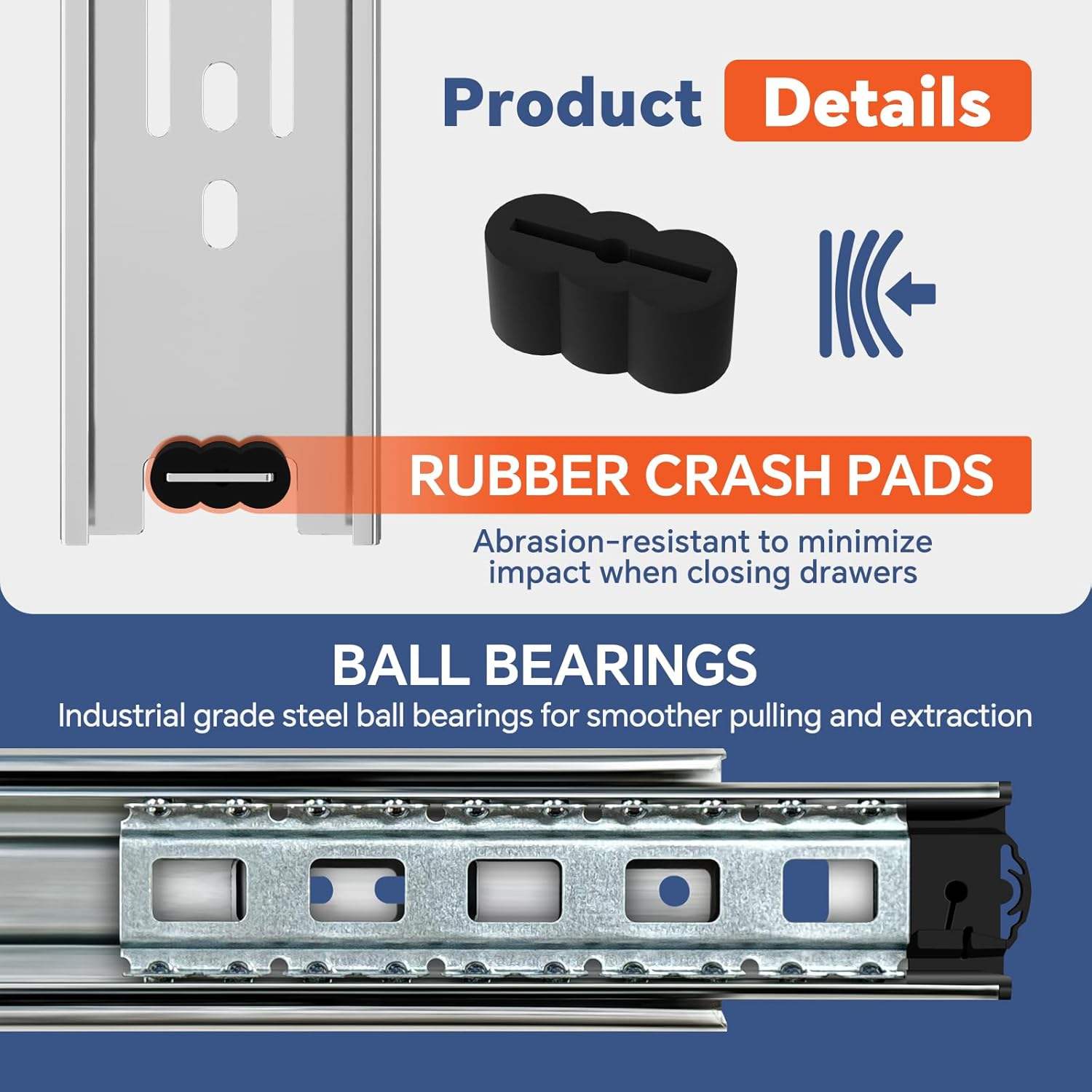Telescopios de amortiguación Tobogán Toboganes Gabinete de cocina Riestras de deslizamiento Push Cajón de cajón abierto Cajón suave Cajón de rodamiento Tobogán
