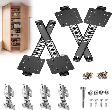 Toboganes de bolsillo oculto Bisagras de tobogán de bolsillo para instalar puertas de gabinete, puertas de vestuario, puertas de gabinete de almacenamiento