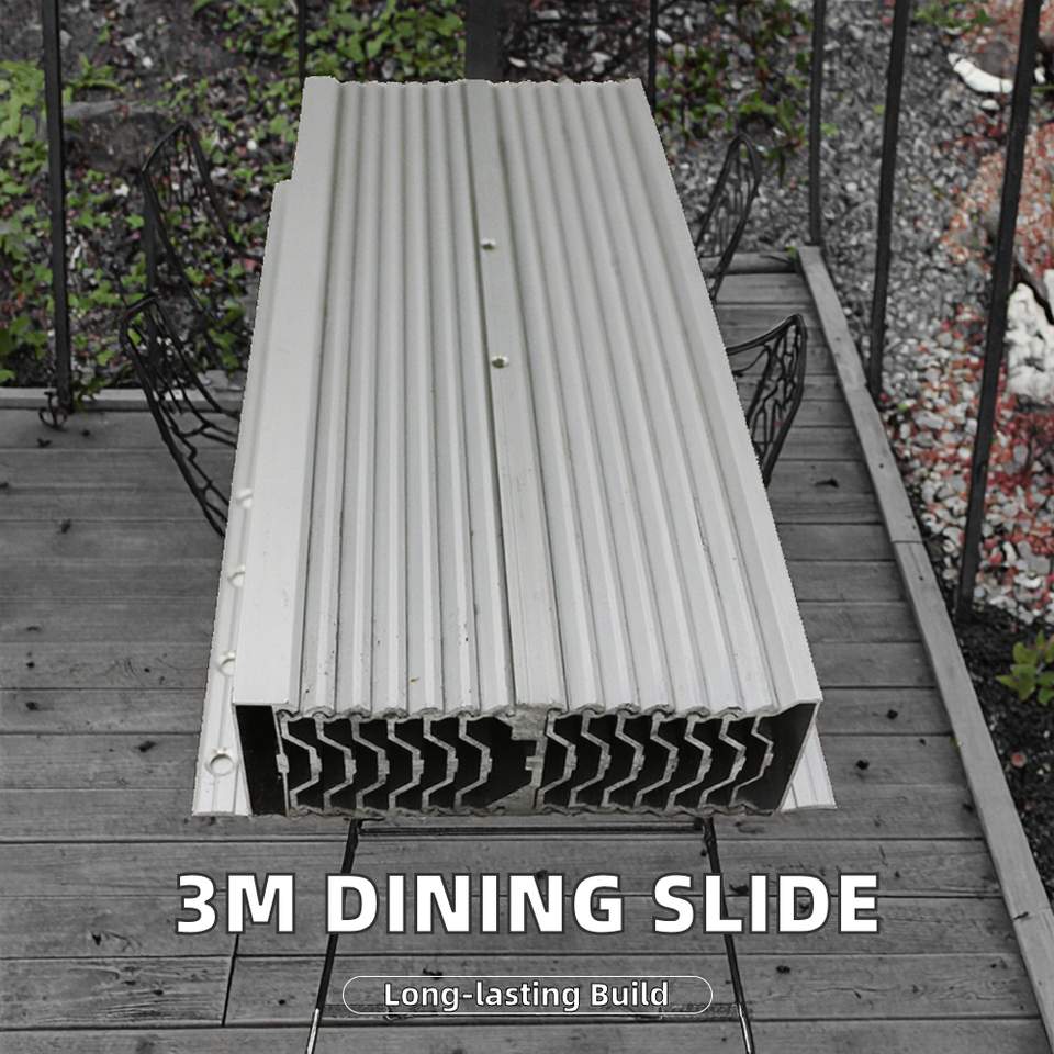 Mecanismo de mesa de comedor extensible de 3M Moderno se desliza por toboganes para sala de estar de cocina o al aire libre para hoteles