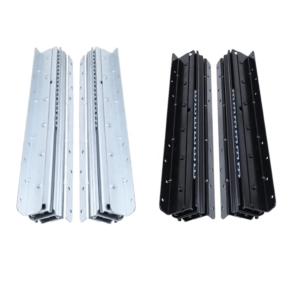 Rodamiento de bolas Diapositivas de riel de riel de acero pesado de 3 pliegas de montaje inferior de 3 pliegues.