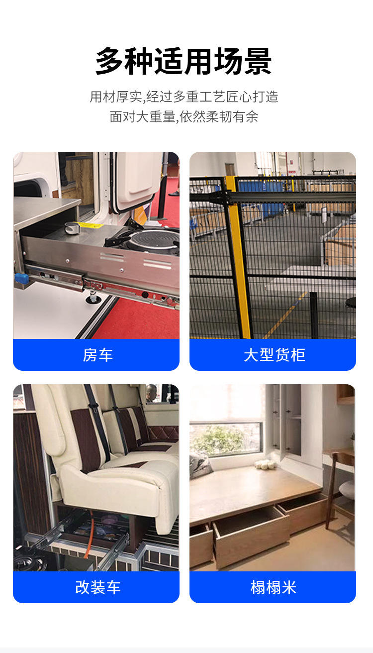 Tobogán de cajón de cierre suave de servicio pesado Montaje lateral de extensión completo 12 14 16 18 20 20 22 24 pulgadas Guía de seguimiento de bolas Guía deslizantes