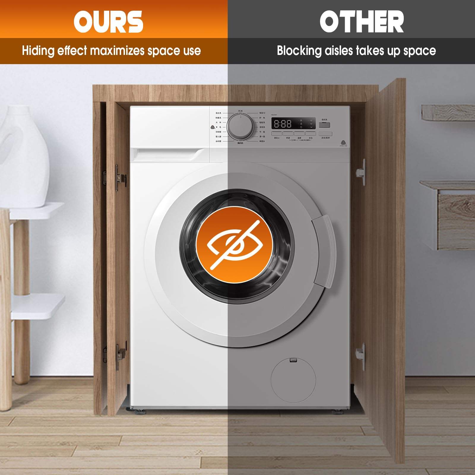 KV Pivot Dound Diapositiva Aplicación de hardware Recuadro Autodelamiento de 16 1/8 'Diapositiva (kit) Negro