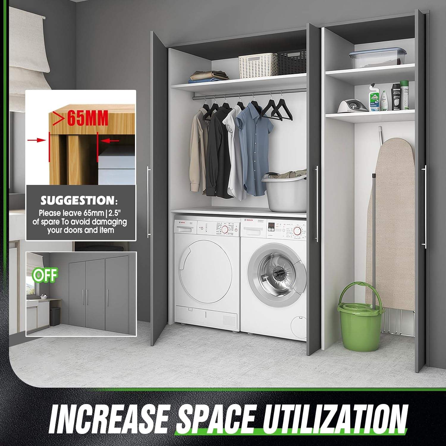 Diapositivas de la puerta de bolsillo de 12 pulgadas Kit de hardware de la puerta del pivote para puertas de gabinete de inserción 4 piezas