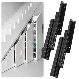 Cajón de servicio pesado Submitente Monte debajo del gabinete de la escalera de la parte inferior deslizamiento de la despensa de almacenamiento oculto estante de armario de almacenamiento